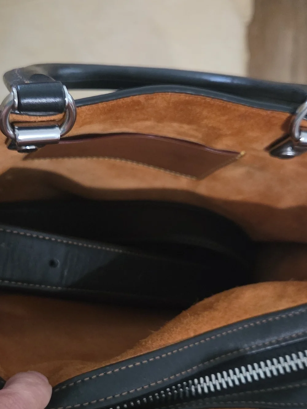 COACH Signature Canvas Tote Bag in Brown and Black